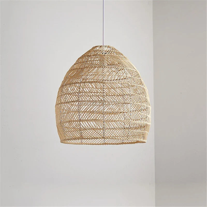 Afralia™ Rattan Pendant Lights: Chinese Style LED Hanging Lamps for Home Deco