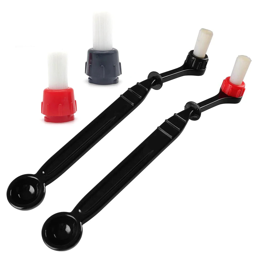 Afralia™ Espresso Machine Brush Cleaner & Spoon 2-in-1 | Coffee Cleaning Tool