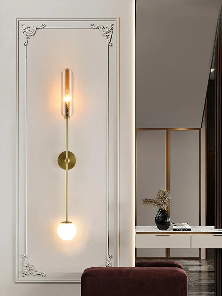 Afralia™ Gold Metal Wall Light: Nordic Style Bedroom Bedside Lamp for Modern Living Room Decor