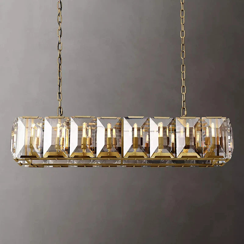Afralia™ LED Crystal Chandelier Lustre Hanging Lamps for Dinning Room