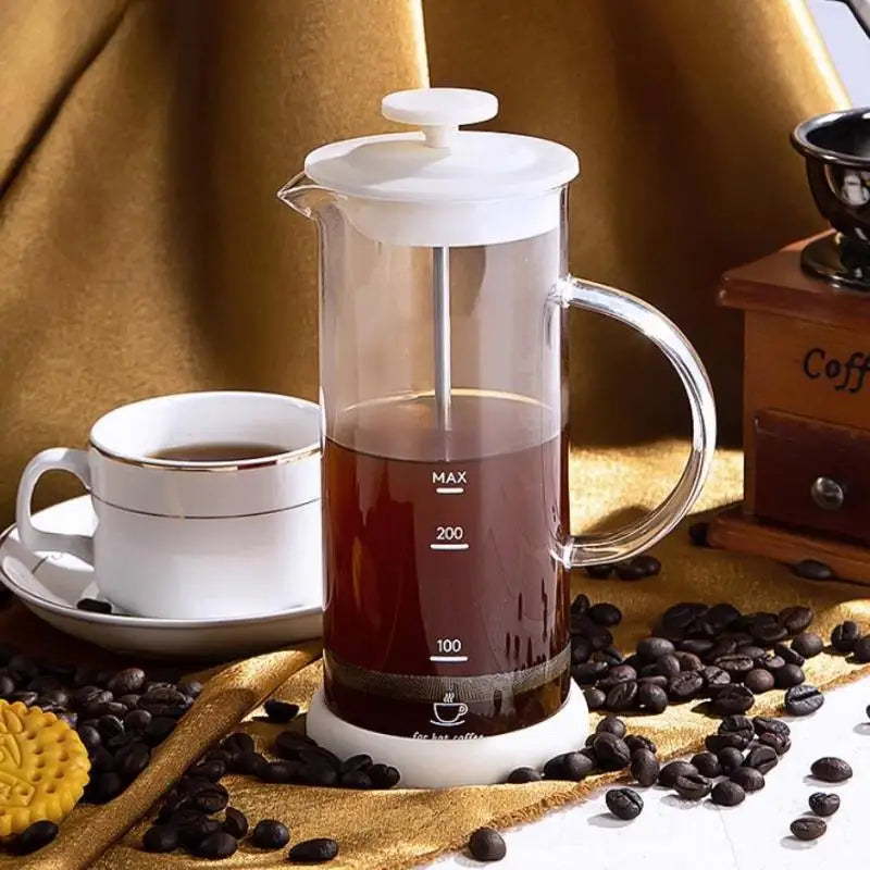 Afralia™ Glass Espresso Coffee Maker Milk Hand Foam Mixer Blender