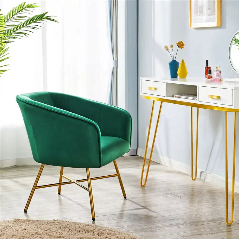 Afralia™ Alden Design Velvet Club Accent Chair - Green Lounge Chair for Elegant Living Spaces