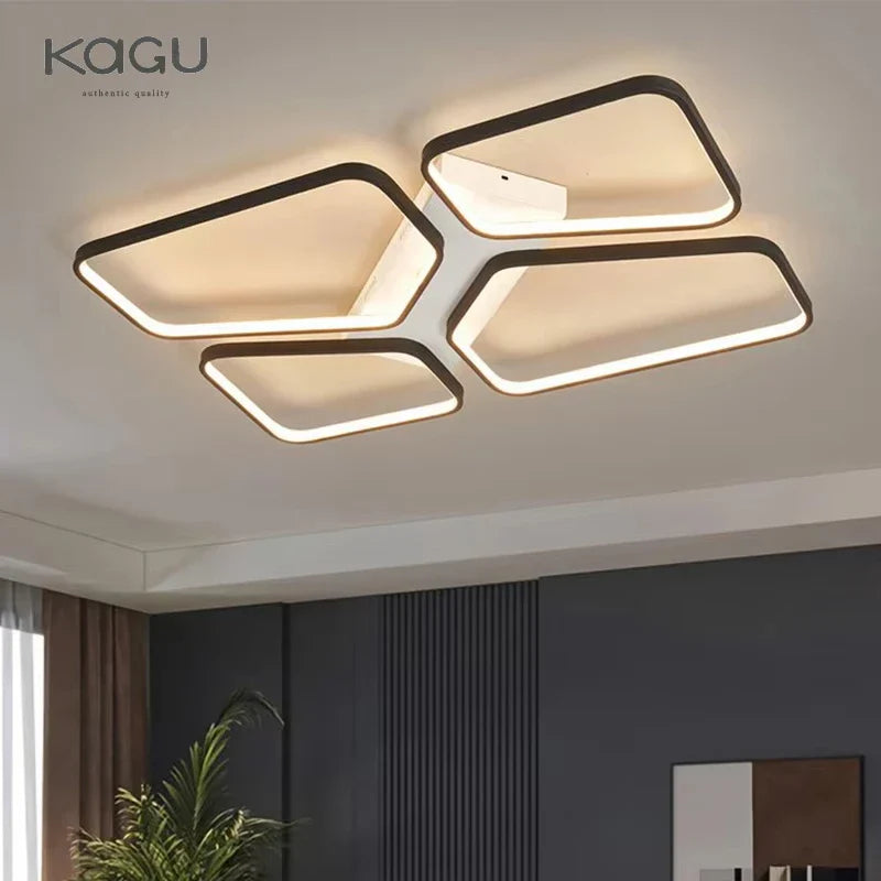 Afralia™ LED Ceiling Lights: Modern, Stylish, Minimalist Black for Living Room and Restaurant