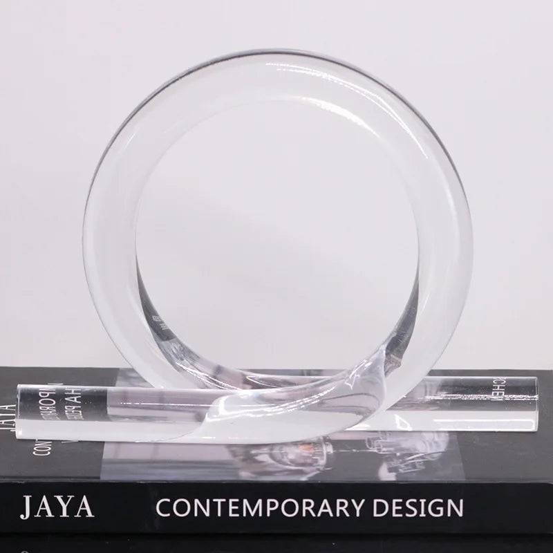 Afralia™ Geometric Acrylic Rope Knot Ornaments - Home Decor Figurines