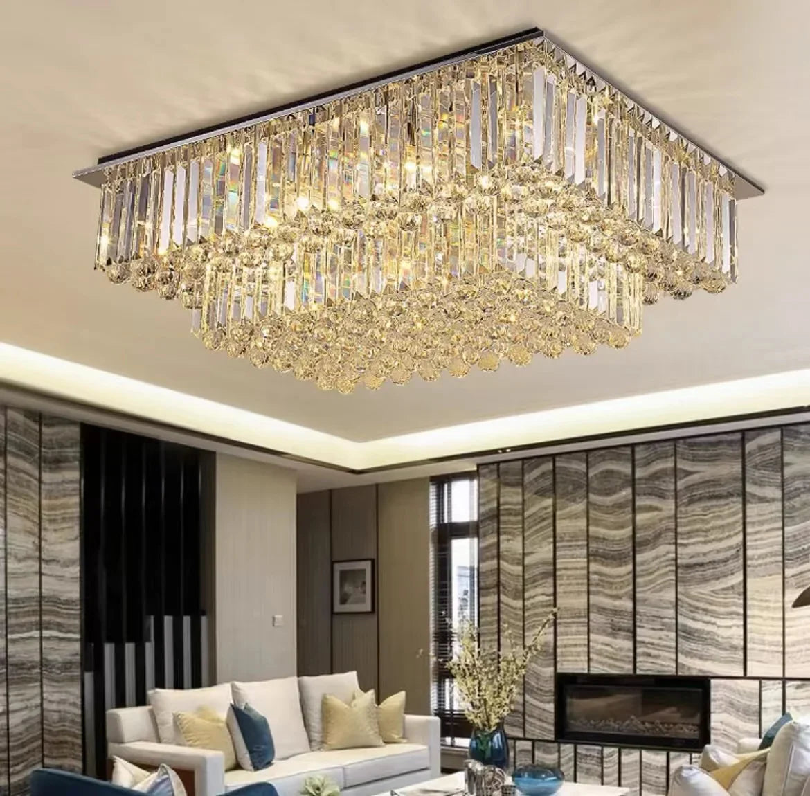 Afralia™ Crystal Stainless Steel LED Ceiling Light for Bedroom Hallway