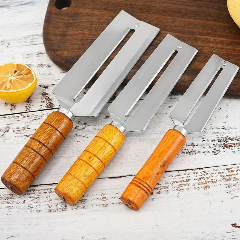 Afralia™ Stainless Steel Sugarcane Pineapple Knife Manual Kitchen Cutter