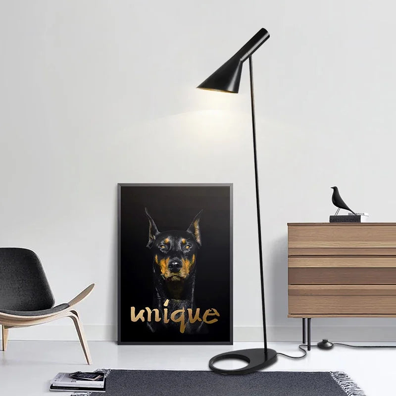 Afralia™ Minimalist Industrial AJ LED Floor Lamp for Living Room, Bedroom, Study & Office
