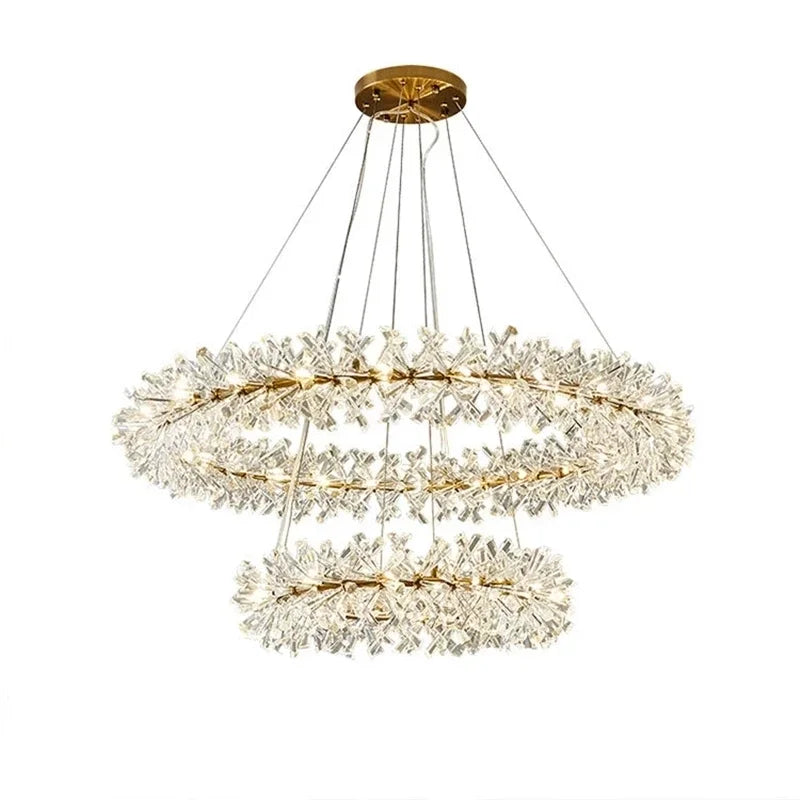 Afralia™ Crystal Flower Chandelier: Luxury LED Ceiling Light for Home Decor, Living Room, Bedroom