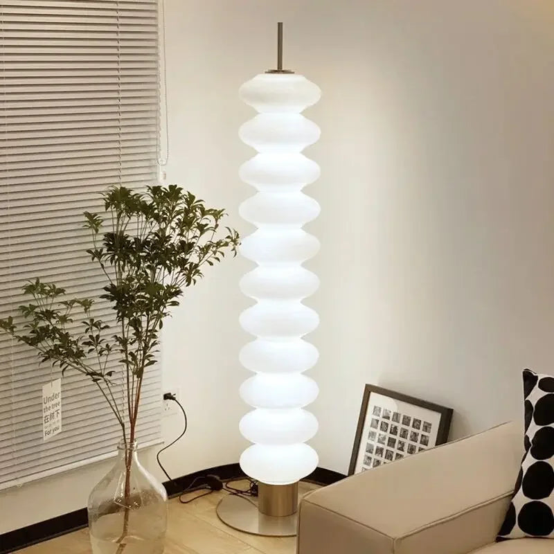 Afralia™ Cream Sugar Gourd Floor Lamp for Elegant Living Room and Bedroom Ambience