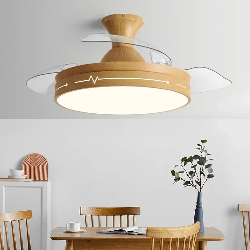Afralia™ DC Motor Ceiling Fan Light with Remote Control for Home, Bedroom, and Living Room