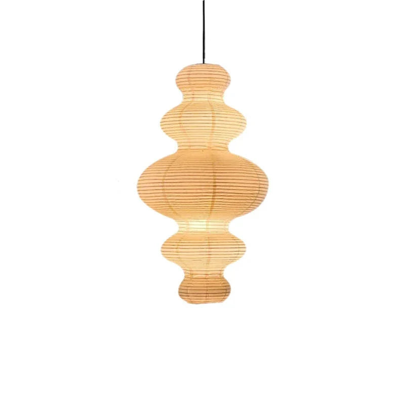 Afralia™ Rice Paper Pendant Lamp Chandelier E27 Bulb Living Room Art Decor
