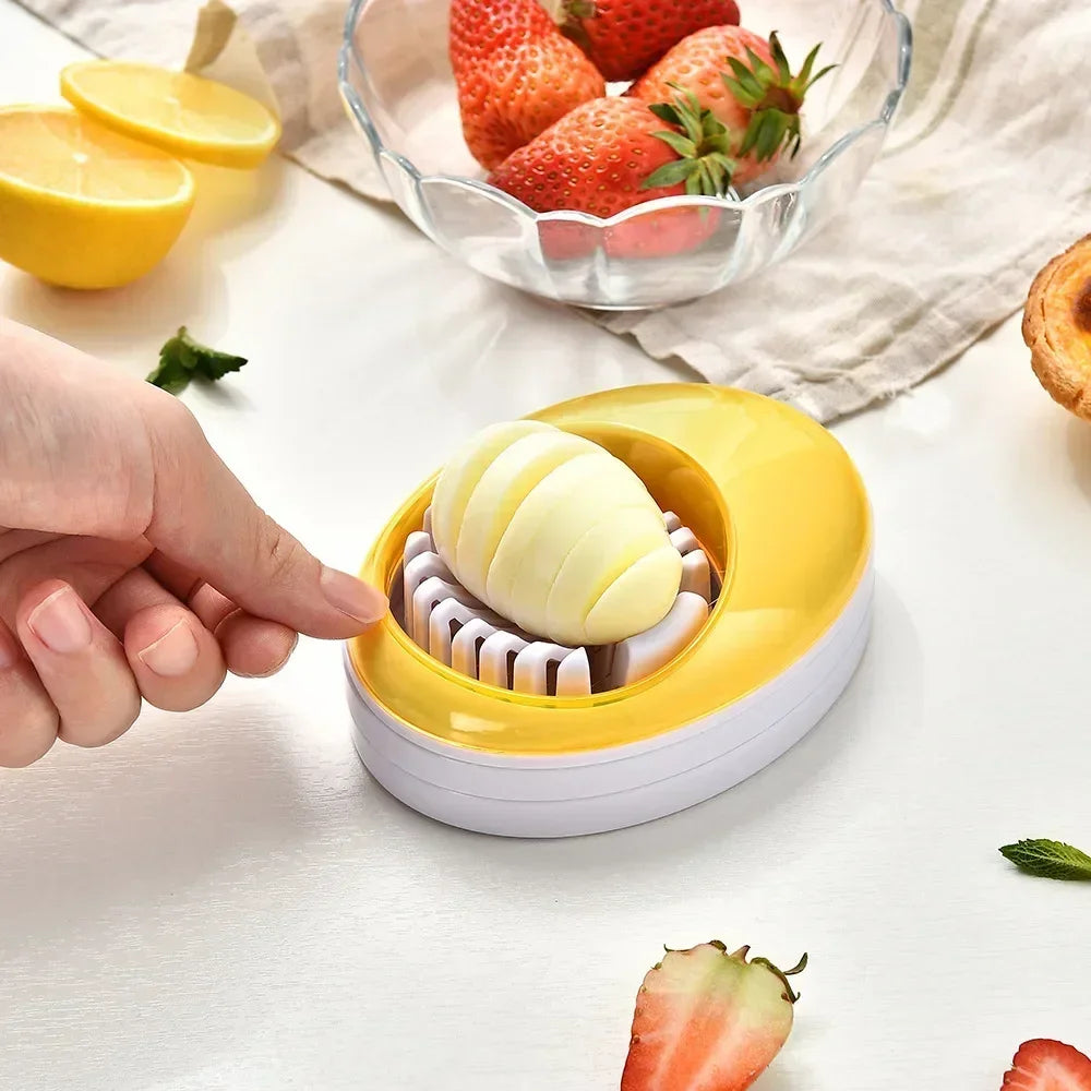 Afralia™ Egg Cutter Slicer Easy Slice Kitchen Tool Fruit Slices Purple Clean