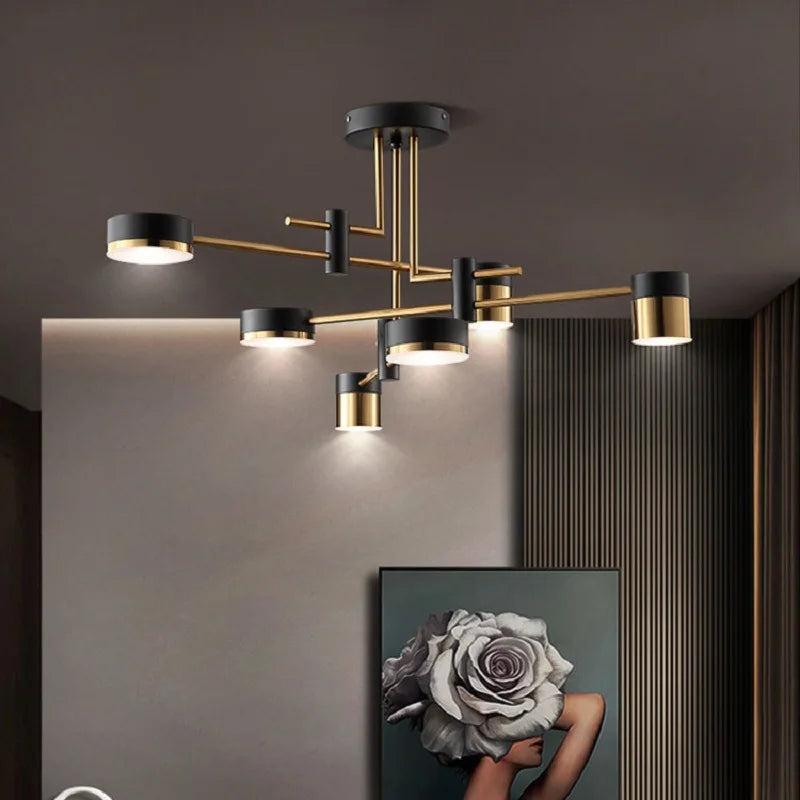 Afralia™ Nordic Chandelier Light Luxury Modern Minimalist Dining Room Creative Bedroom Lamp