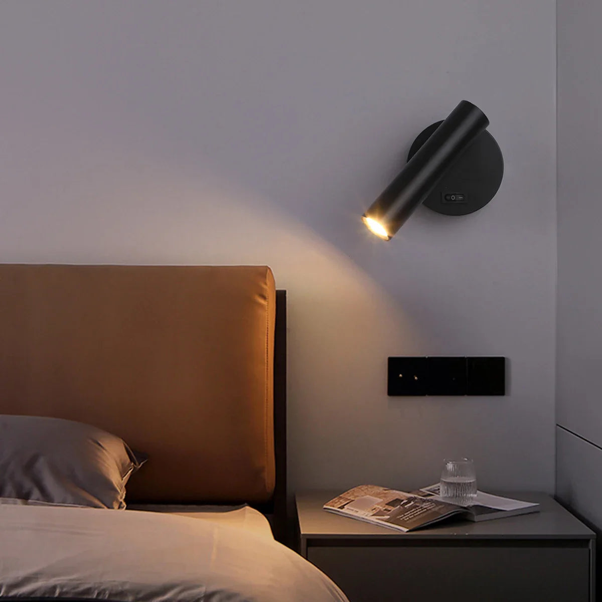 Afralia™ LED Wall Lamps with Switch - Adjustable Angle Bedside Spotlights