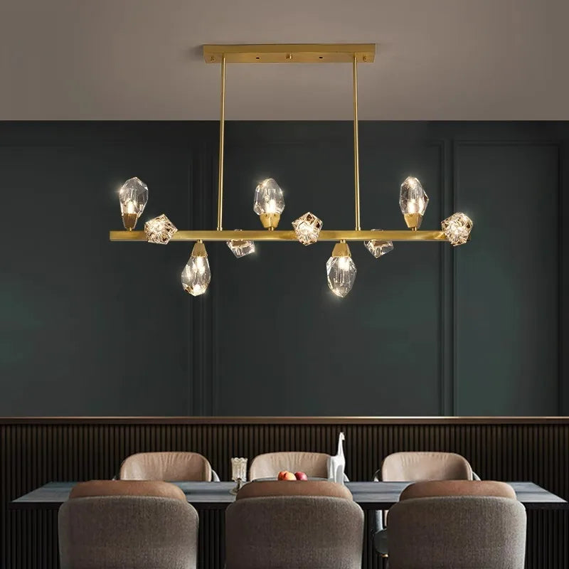 Afralia™ Crystal Luxury Chandelier Pendant Light for Living Room and Dining Room