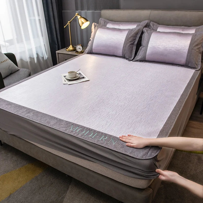 Afralia™ Silky Summer Bed Set - Luxury Cooling Mattress Covers & Pillowcases