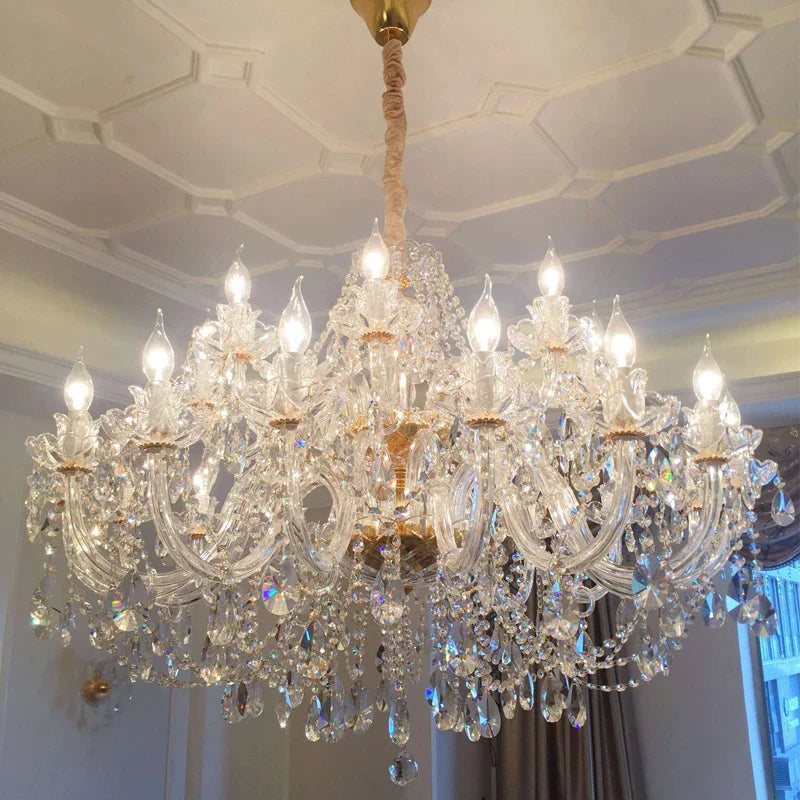 Afralia™ Crystal Chandeliers: Luxury LED Ceiling Pendant Lights for Elegant Villa Living Room