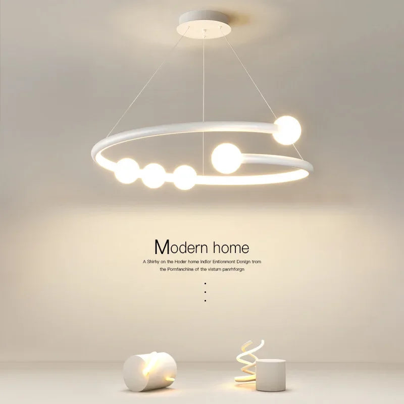 Afralia™ Modern LED Chandelier Pendant Lamp for Dining and Living Room