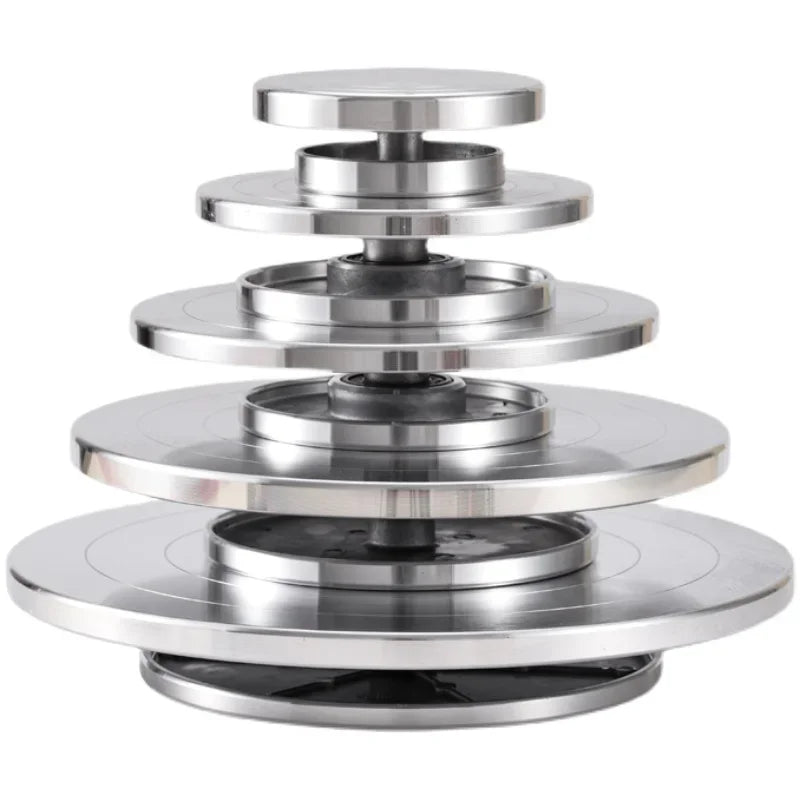 Afralia™ Aluminum Alloy Turntable for Clay Sculpture Platform Pottery Wheel Rotation