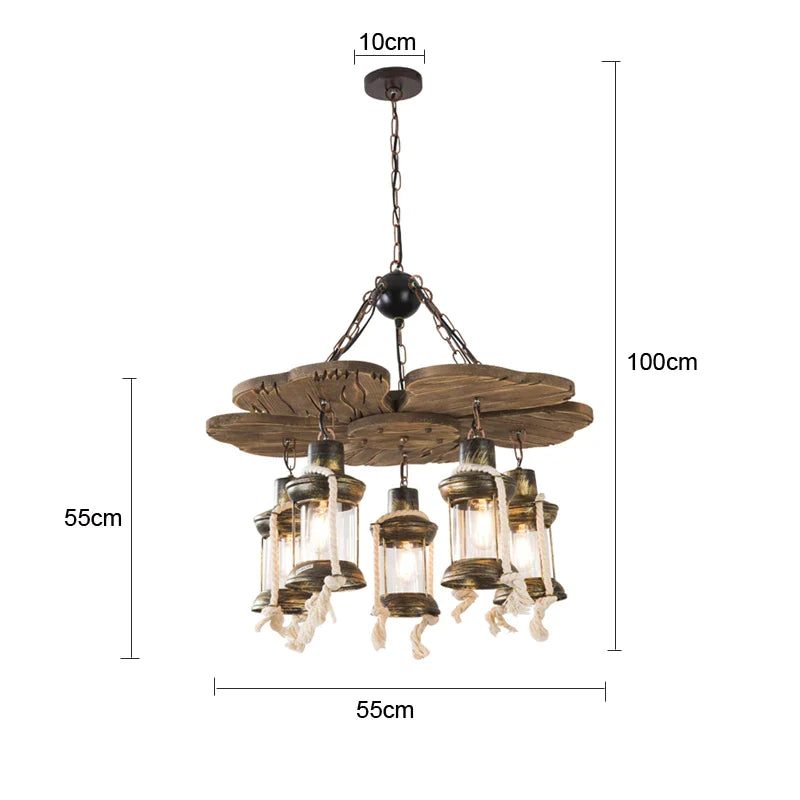 Afralia™ Loft Vintage Industrial Chandelier for Dining Room Pendant Lamp in Home Glass Light