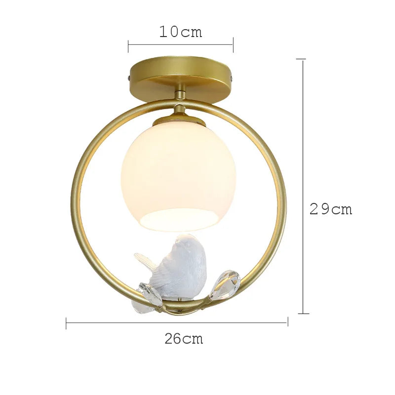 Afralia™ Bird Ceiling Light Fixture for Corridor Entrance, Cloakroom, Bar, Balcony