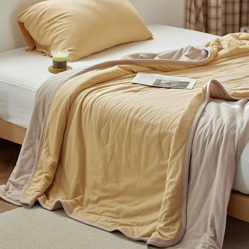 Afralia™ Cotton Summer Comforter: Cooling, Breathable Thin Blanket for Hot Sleepers