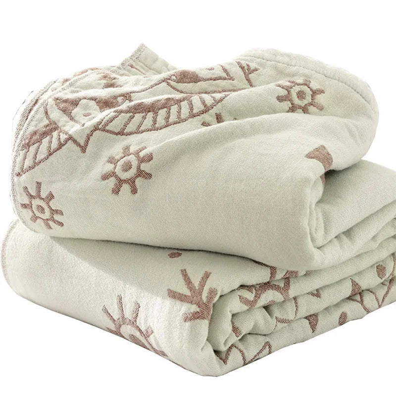 Afralia™ Nordic Cotton Throw Blanket - Soft & Cooling Air-Conditioned Quilt for Beds & Sofas