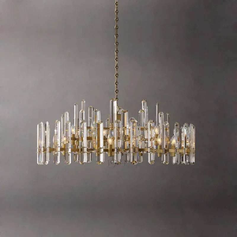 Afralia™ Retro E14 LED Crystal Chandelier for Dining Room