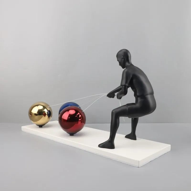 Afralia™ Metal Abstract Balloon Ball Puller Room Decoration