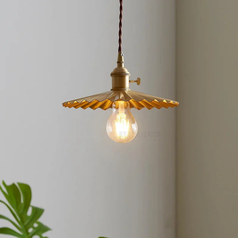 Afralia™ Copper LED Pendant Lights: Stylish Nordic Hanging Lamp for Home Decor.