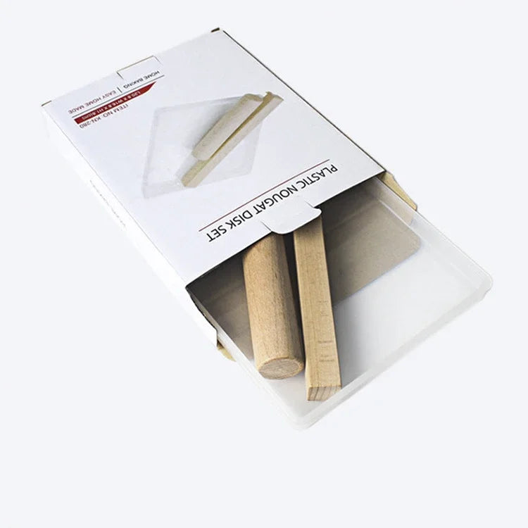 Afralia™ Nougat Tray Set: Wooden Baking & Candy Tools, Cake Decorating Mold Forms.