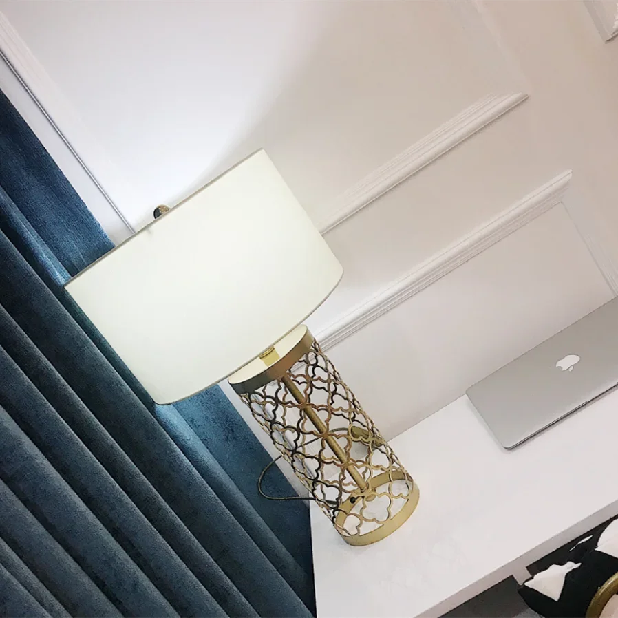 Afralia™ Gold Bird Cage Iron Desk Lamp: Minimalist European Iron Art Grid Table Light