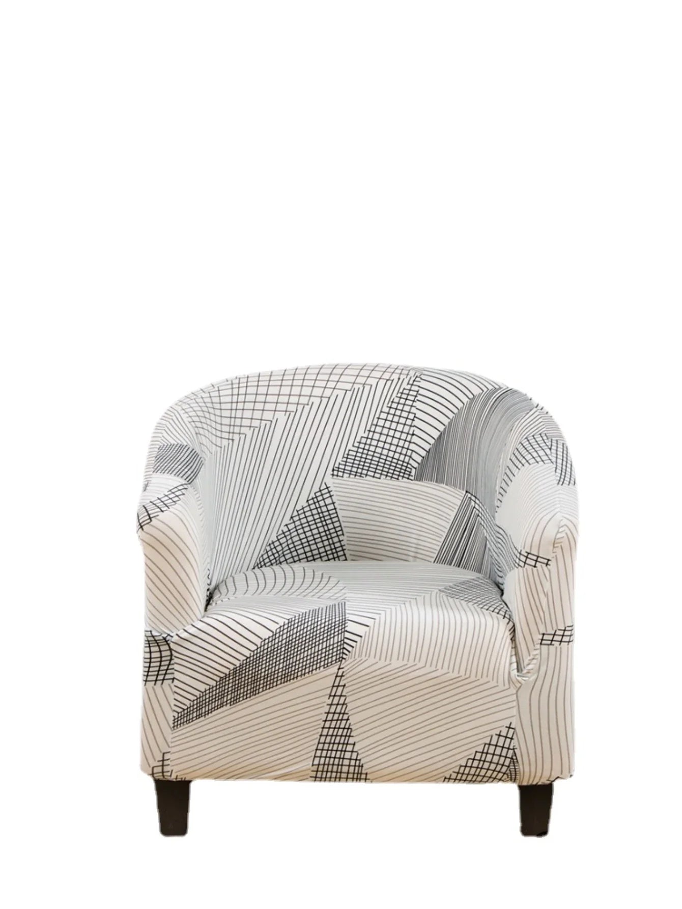 Afralia™ Printed Tub Chair Cover - Armchair Slipcover for Club Sofa