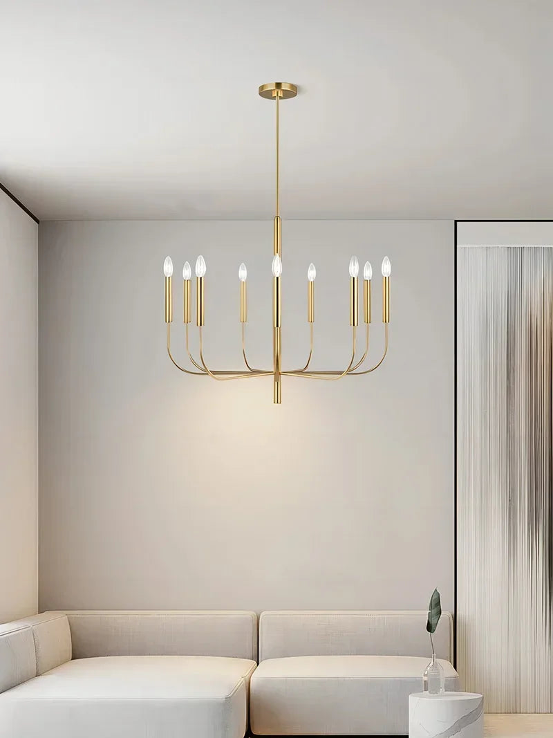 Afralia™ Modern Iron Chandelier E14 Droplight for Dining Room and Living Room