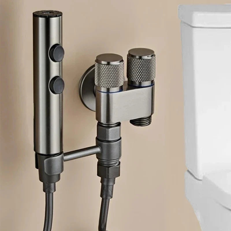 Afralia™ Stainless Steel Bidet Spray Set - Two Modes, Bathroom Cleaning & Feminine Cleansing