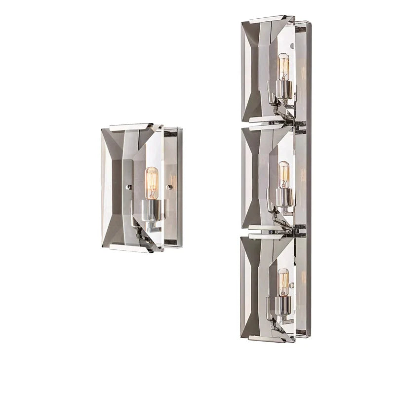 Afralia™ Chrome Crystal Wall Sconce LED Lamp Modern Luxury Home Decor Light
