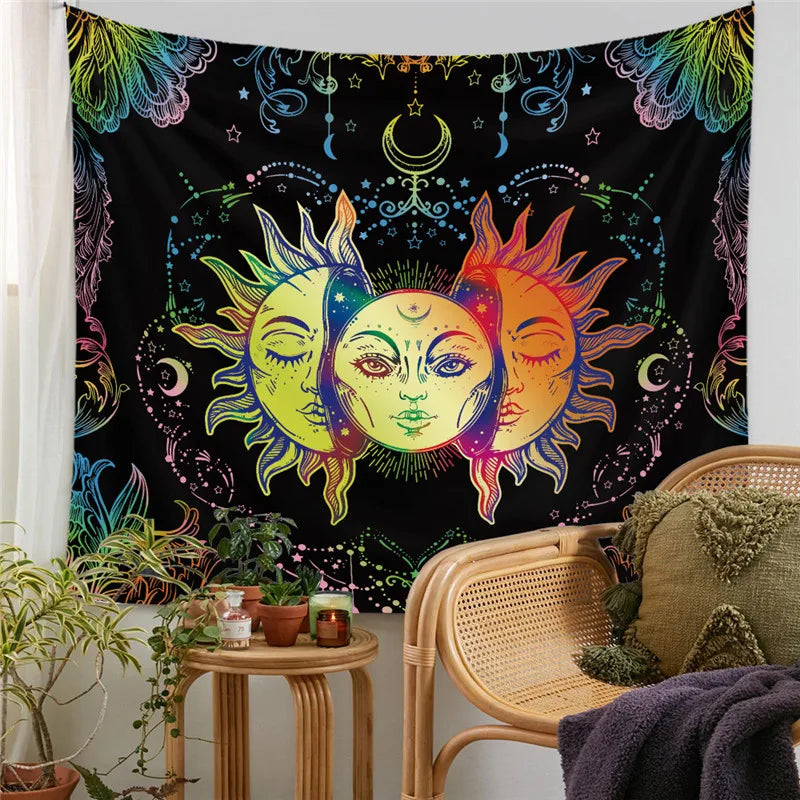 Afralia™ Chakra Buddha Mandala Tapestry - Bohemian Yoga Home Decor