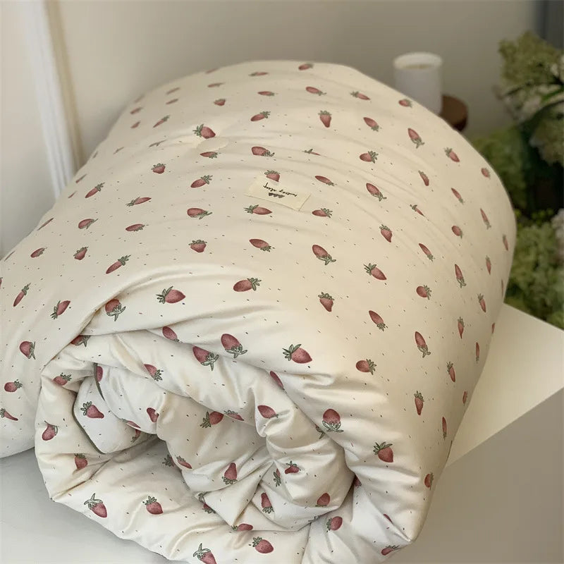 Afralia™ Soft Silky Soybean Fiber Quilt Core, Skin-Friendly Comforter for Single Double Bed