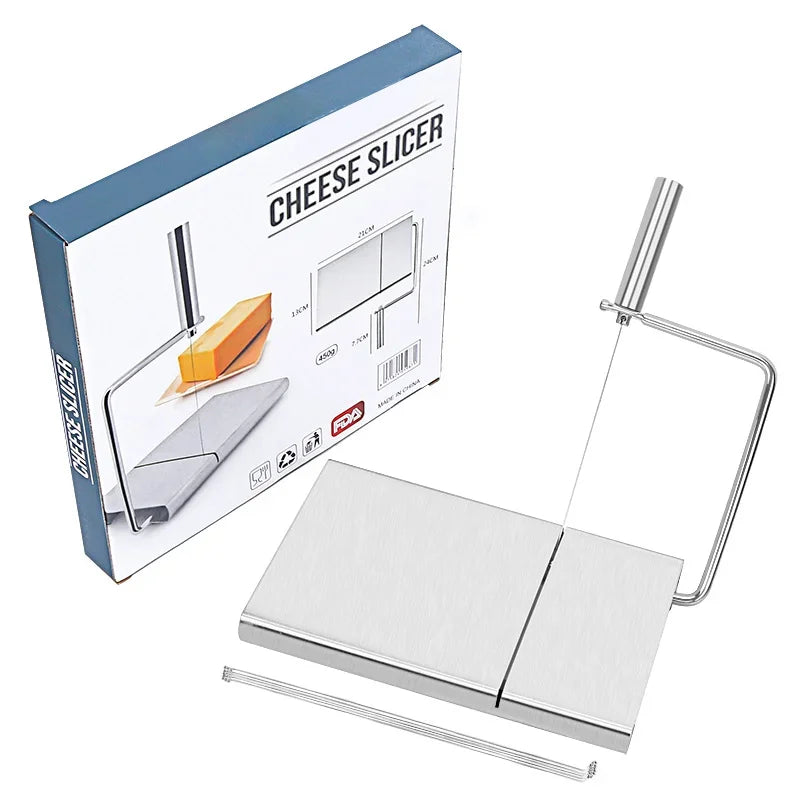 Afralia™ Cheese Slicer & Wire Cutter Board Set for Hard & Semi Hard Cheese