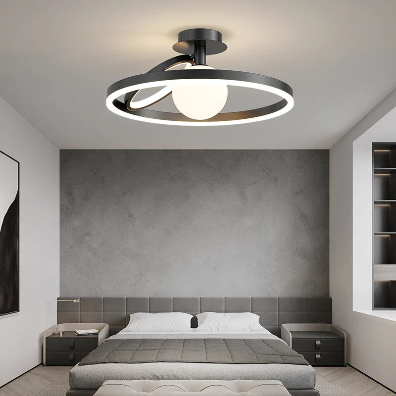 Afralia™ Modern LED Rings Chandelier for Living Room Bedroom Restaurant - Nordic Minimalism Lighting