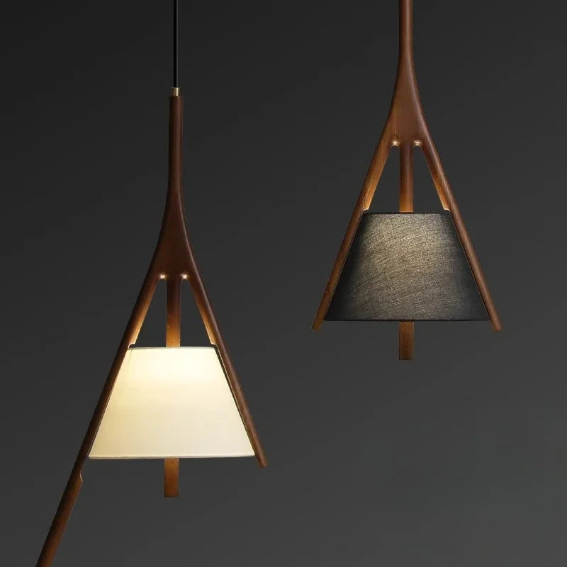 Afralia™ Wooden Chinese Chandelier for Tea Room, Study, and Restaurant Decor Lighting