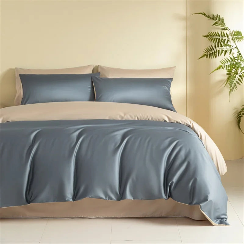 Afralia™ Egyptian Cotton Bedding Set: Sheet, Pillowcase, Blanket Cover in Queen King Size