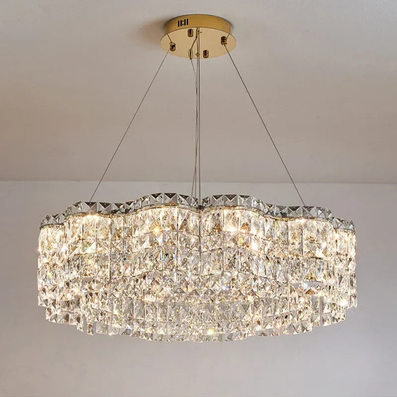 Afralia™ Crystal Chandelier: Modern Luxury LED Pendant Lamp for Home Decor