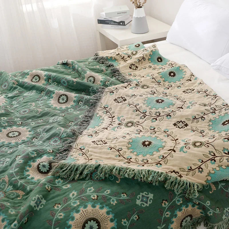 Afralia™ Japanese Cotton Blanket - Soft Multi-Functional Leisure Blanket & Sofa Throw