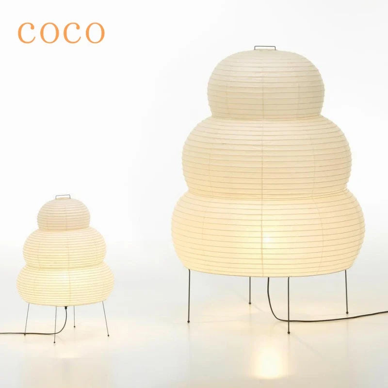 Afralia™ Minimalist White Paper Tripod Floor Lamp
