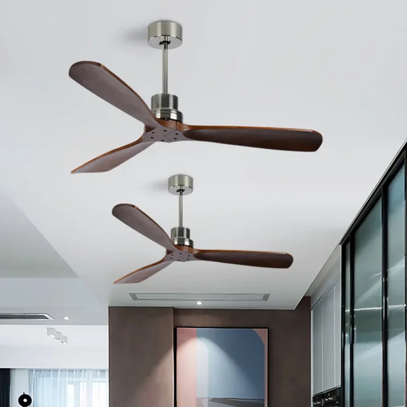 Afralia™ 52" Propeller Ceiling Fan in Wood, Silent Operation for Home and Loft.