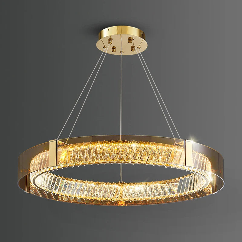 Afralia™ Nordic Crystal LED Ceiling Chandelier for Bedroom Living Room Kitchen