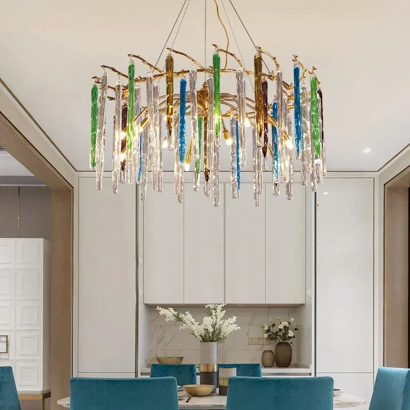 Afralia™ Nordic Luxury Crystal Ceiling Chandelier for Living Room, Bedroom, and Restaurant