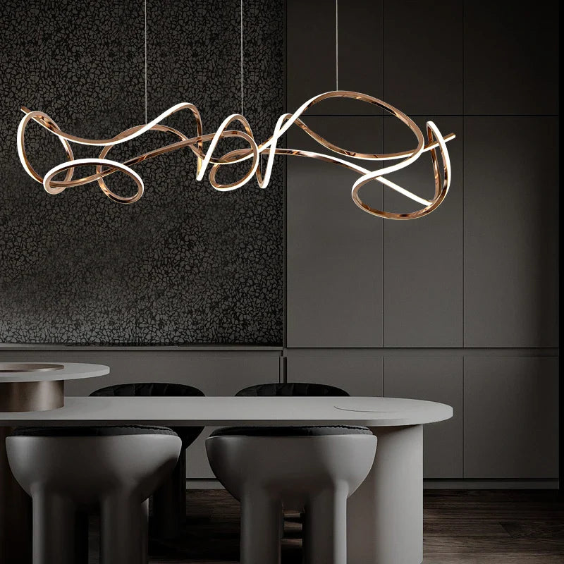 Afralia™ Modern Pendant Chandelier for Dining Room | Hanging Ceiling Light Fixture for Indoor Lighting