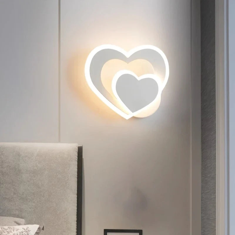 Afralia™ LED Heart Wall Lamp - Nordic Love Design for Bedroom, Living Room & Corridor